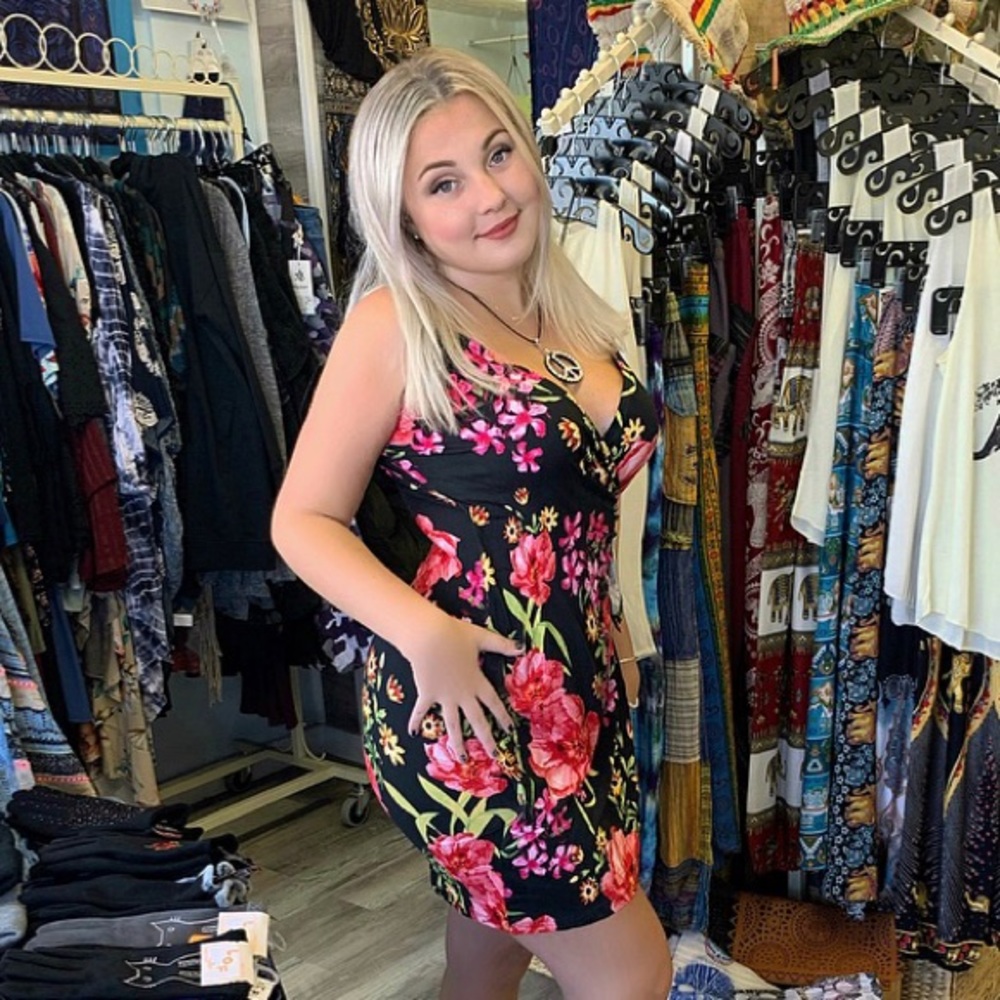 Bodycon Dress size medium very stretchy floral